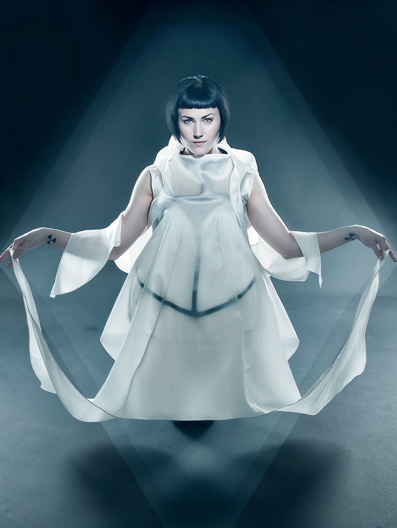 Shell collection by Julia Krantz — layered metal and transparent garment